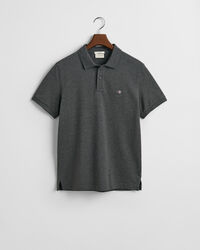 Slim Fit Shield piqué poloshirt