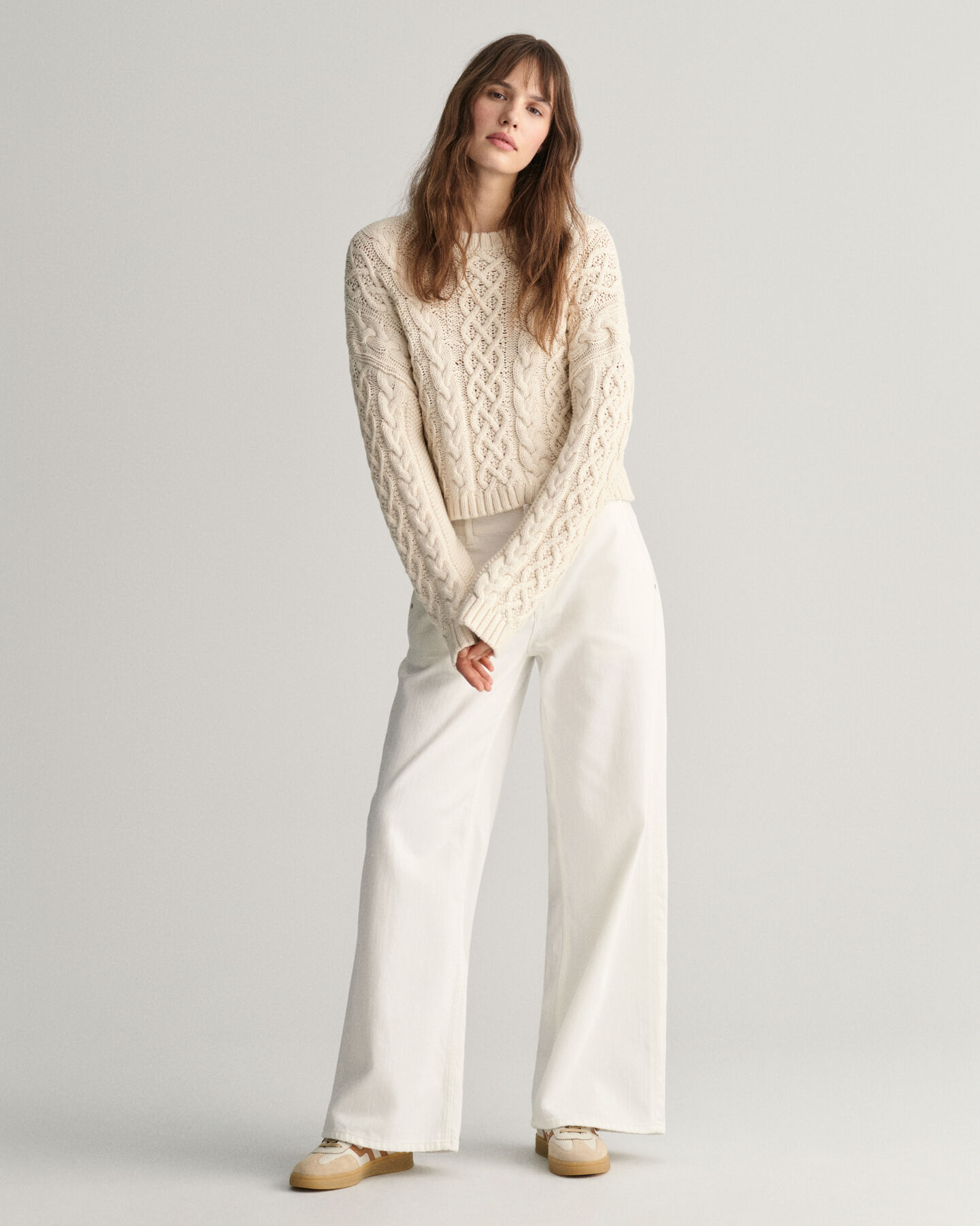 Kabeltrui met ronde hals