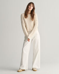 Kabeltrui met ronde hals