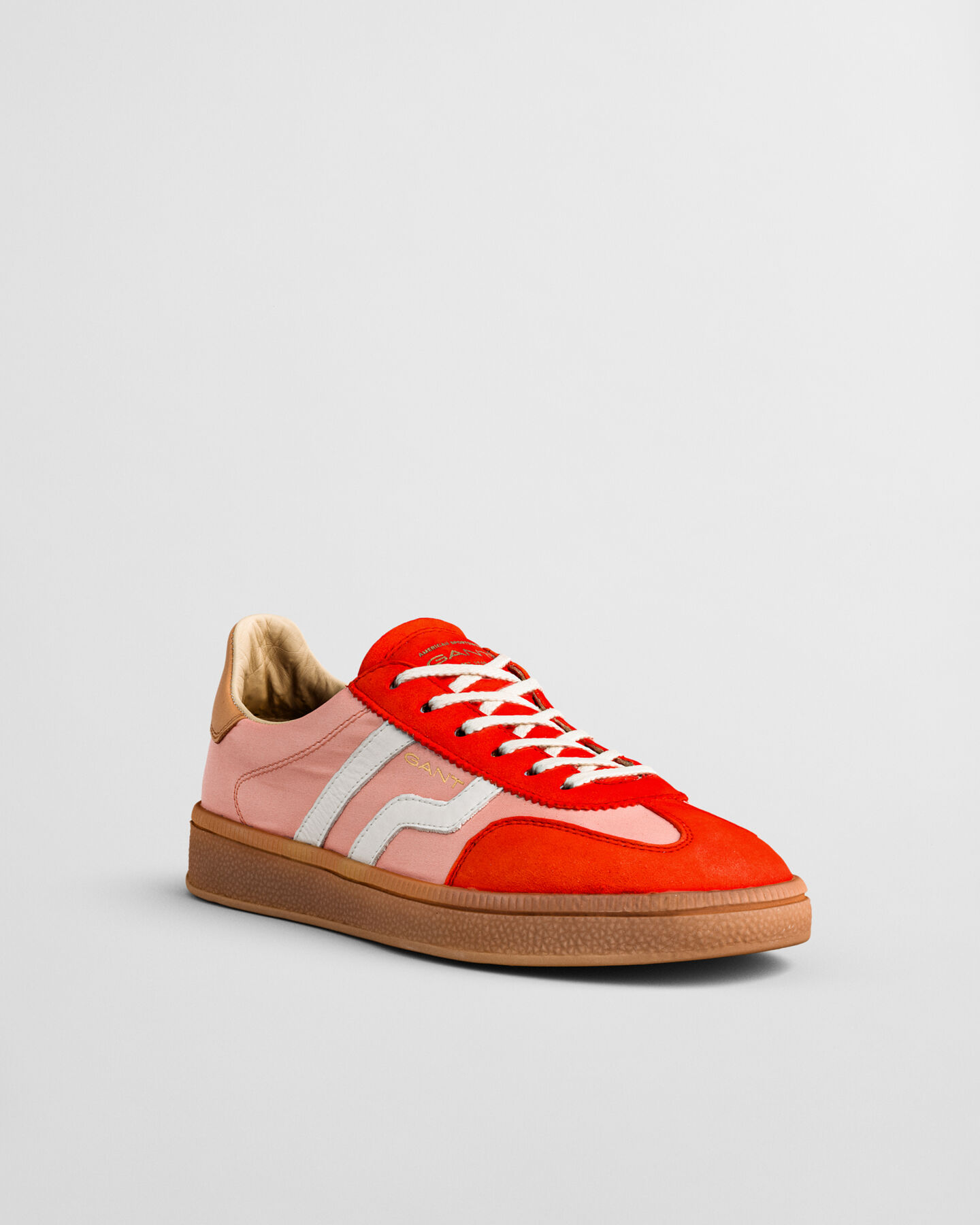 Cuzima sneakers met satijn en suède