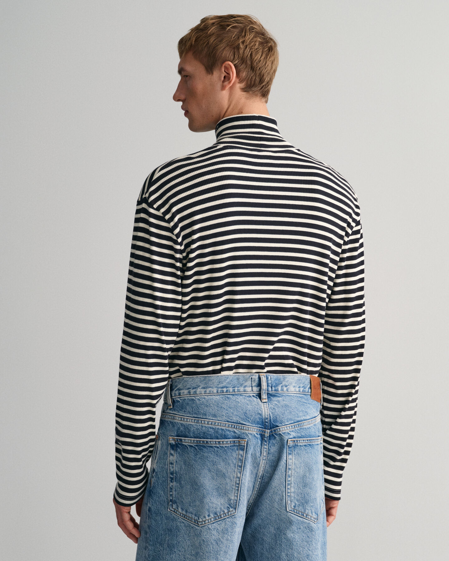 Gestreepte coltrui met lange mouwen