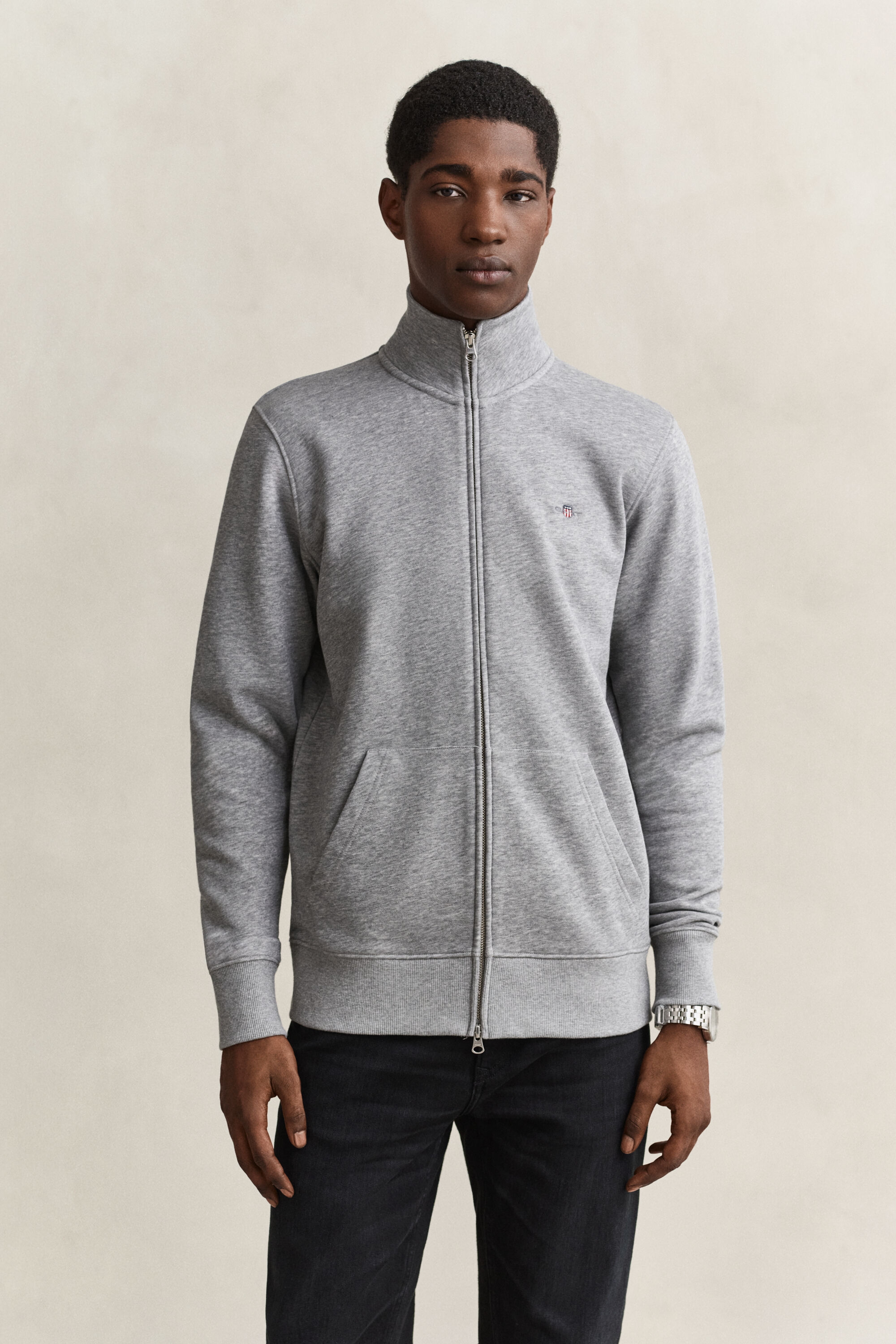 Shield sweatshirt met ritssluiting