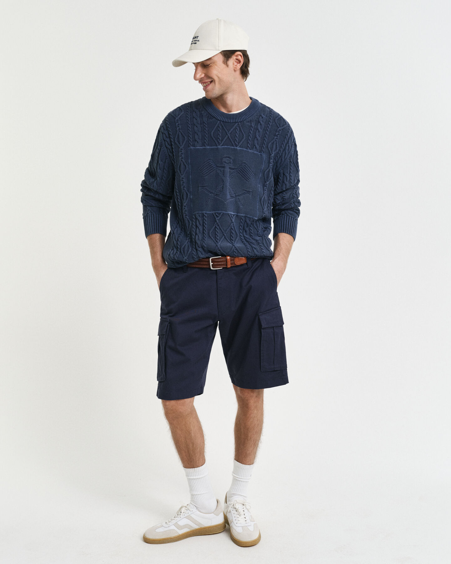 Relaxed Fit cargoshort van keperstof