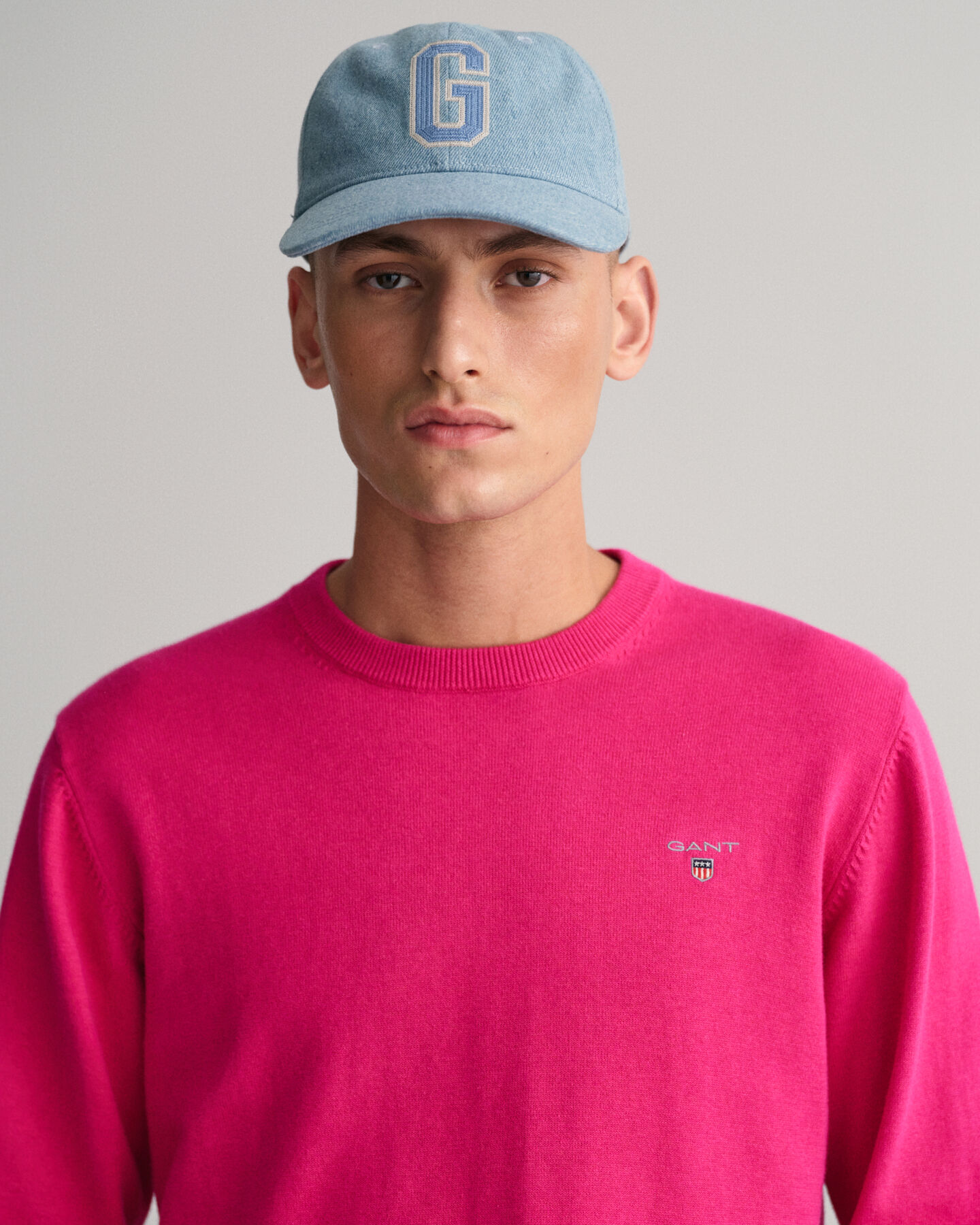 Classic katoenen trui met ronde hals