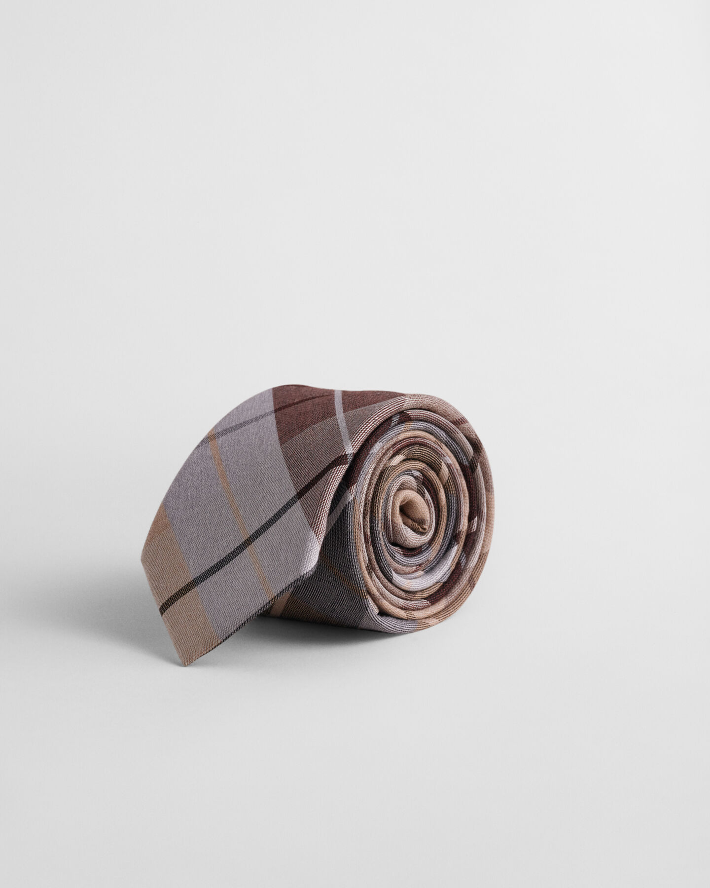 Geruite stropdas van katoen en zijde