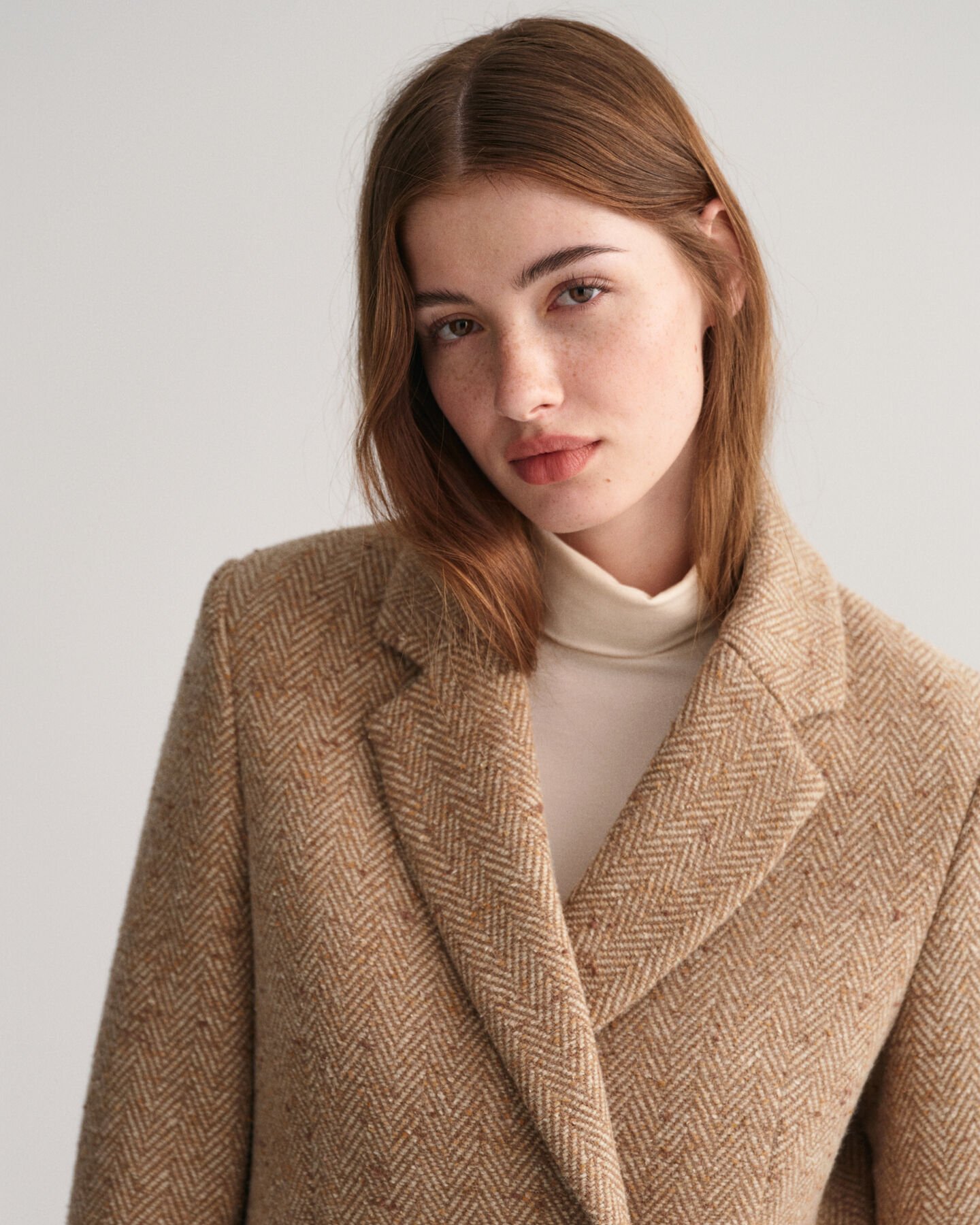 Regular Fit blazer met visgraatmotief