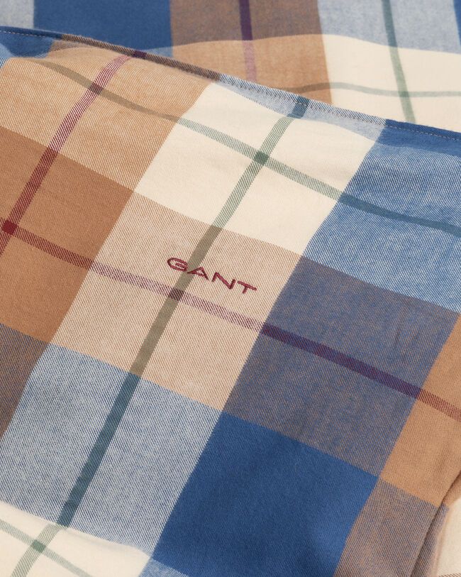 Geruit eenpersoonsdekbedovertrek van flanel