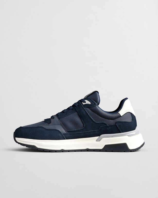 Jeuton sneakers van su&egrave;de en mesh