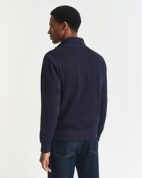 Sacker Rib sweatshirt met korte rits