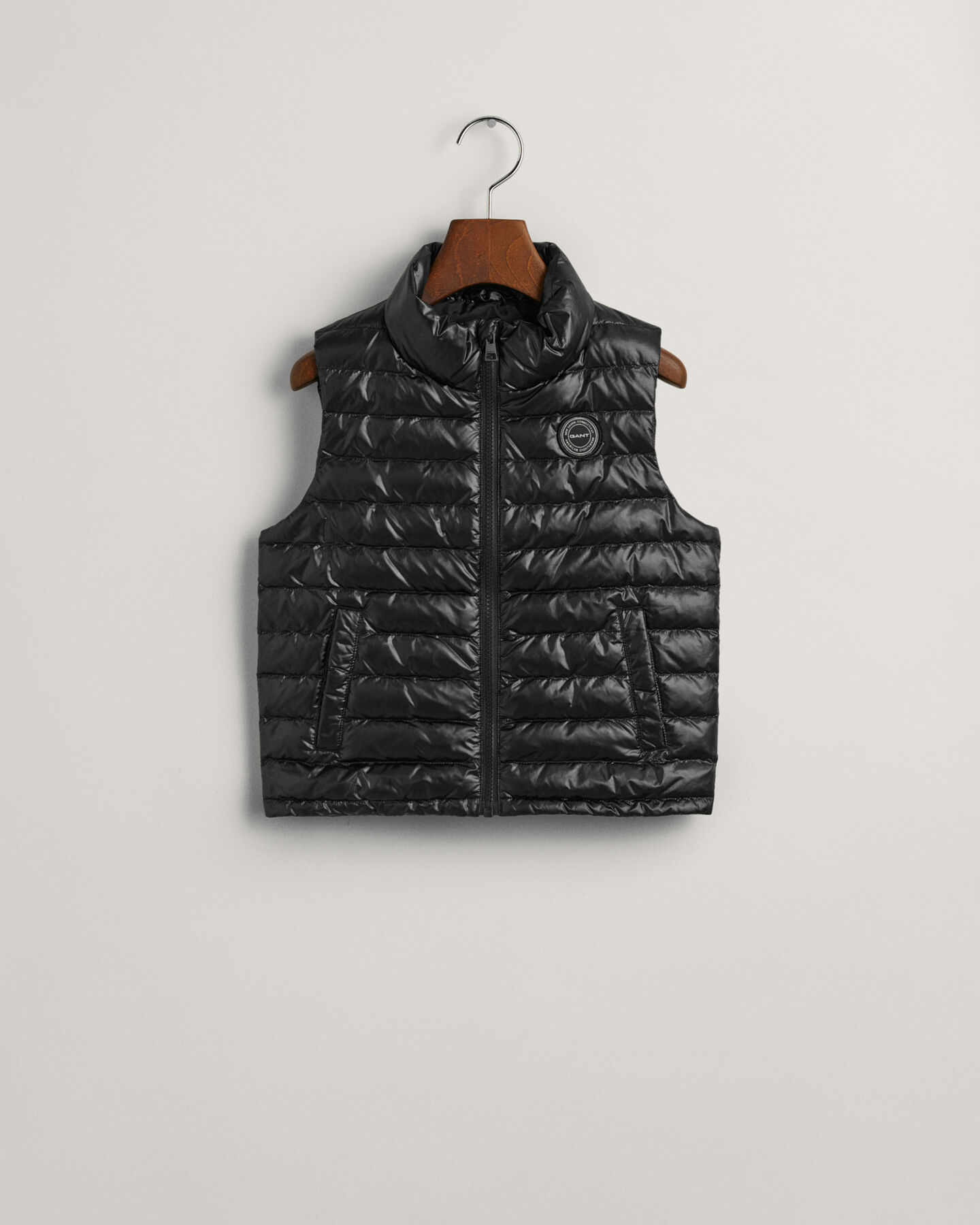 Kids glanzende lichtgewicht bodywarmer met wattering