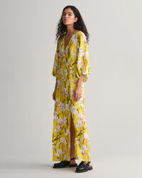Maxi-jurk met Iris-print en V-hals