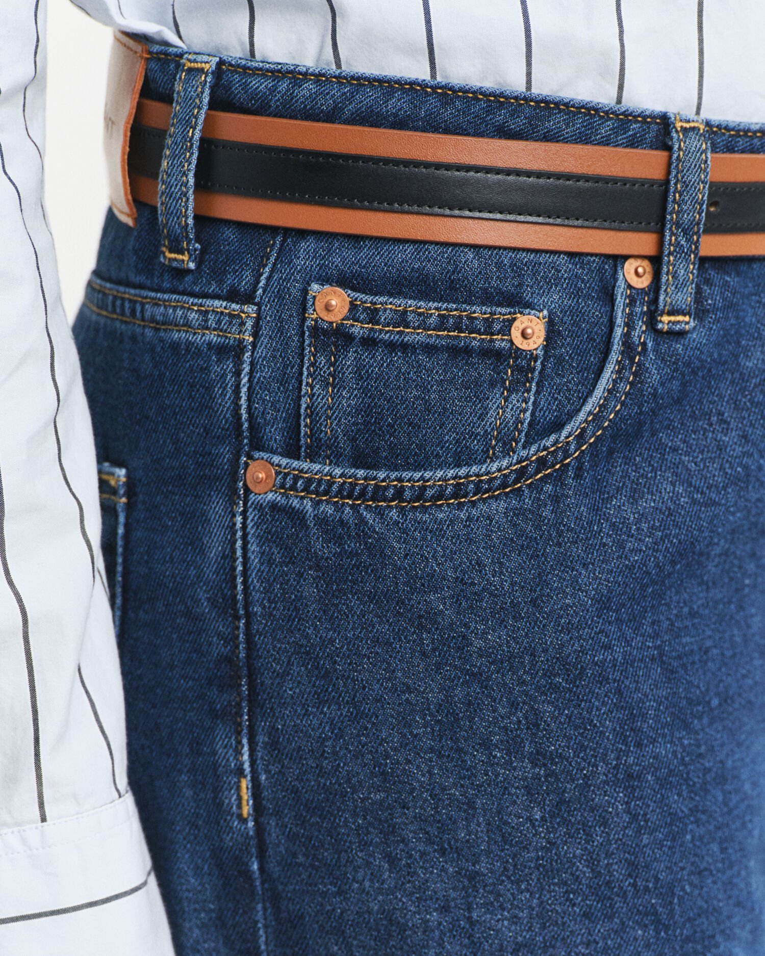 Jeans met lage taille en wijde pijpen