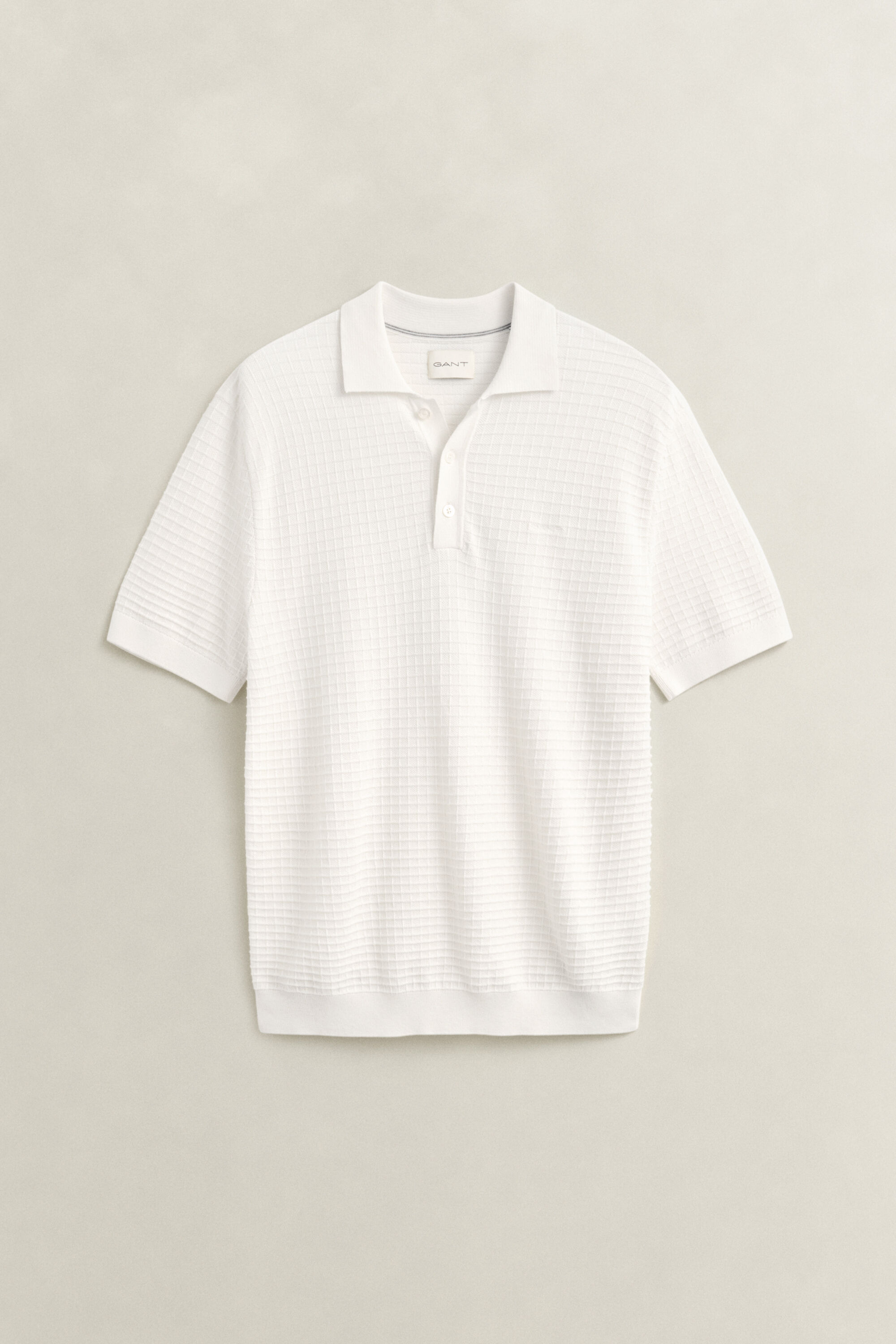 Polosweater met textuur