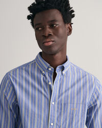 Regular Fit poplin overhemd met strepen