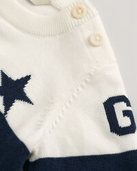 Baby gebreide set met sterren- en G-print