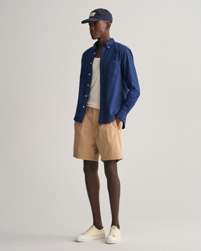 Regular Fit Sunfaded Oxford-overhemd