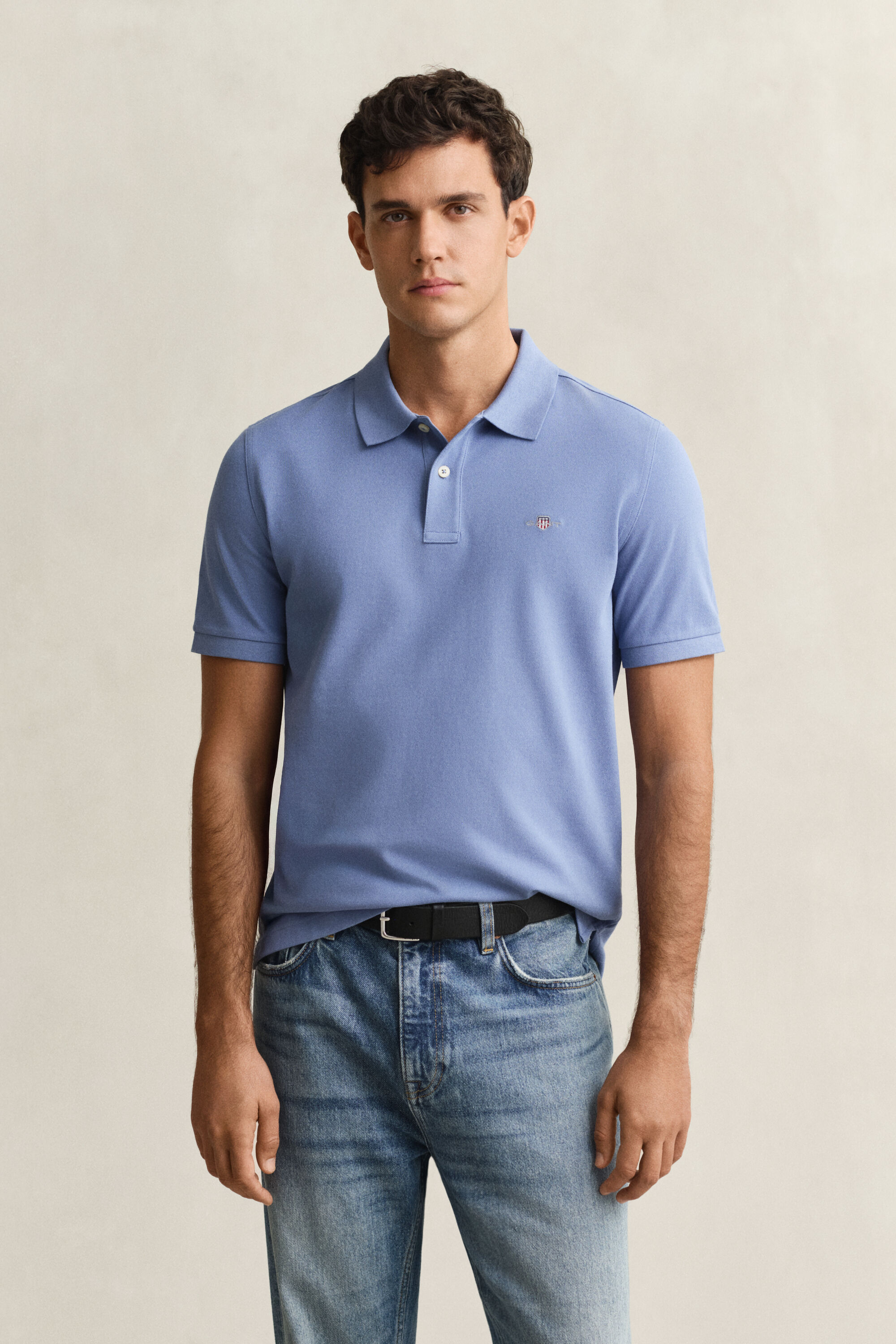 Regular Fit Shield piqué poloshirt