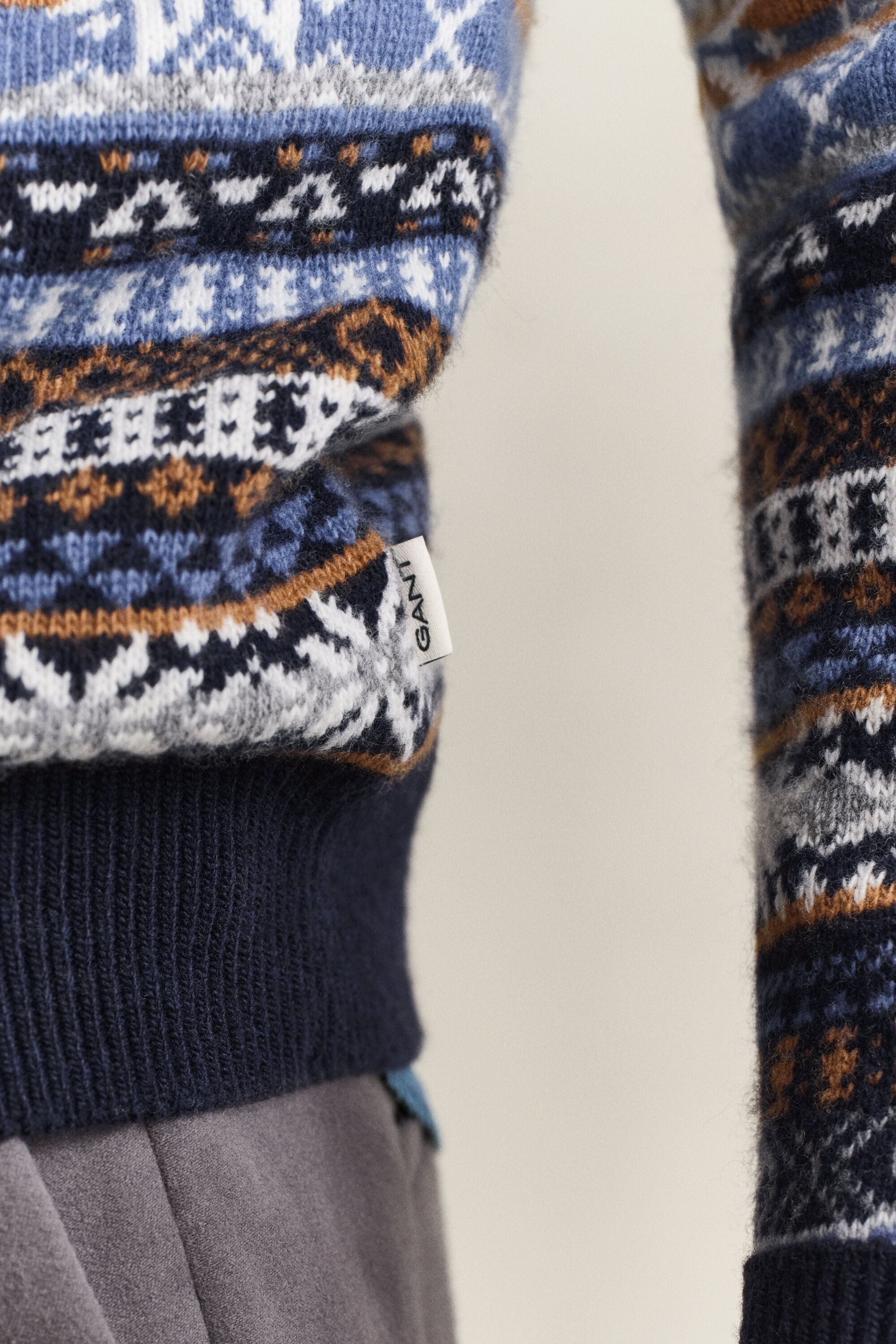 Fair Isle trui met ronde hals