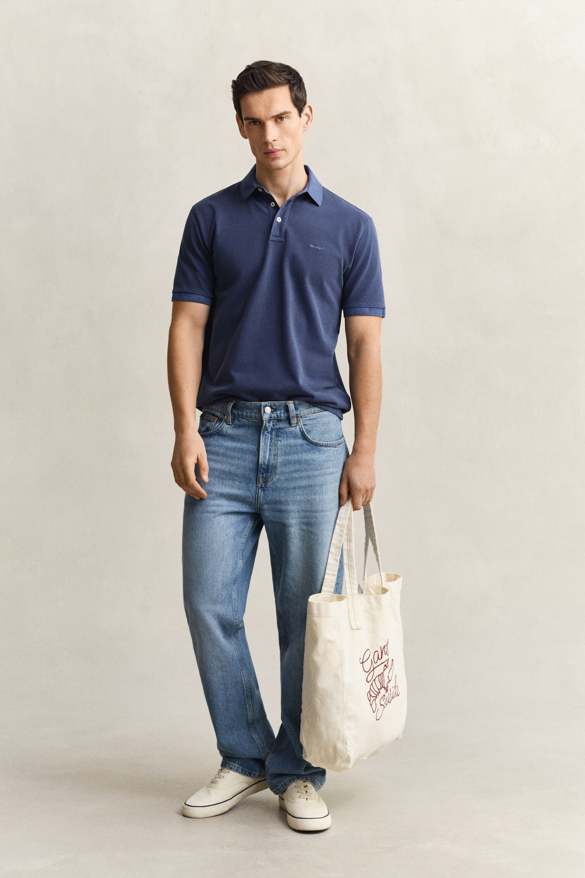 Zonverbleekt poloshirt