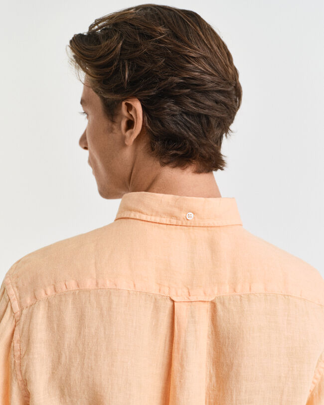 Regular Fit speciaal geverfd linnen overhemd