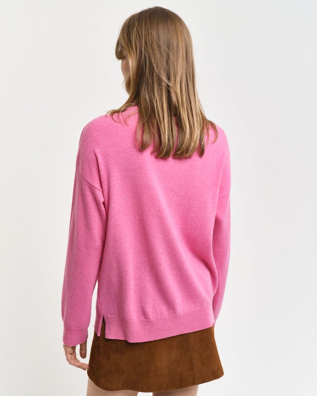 Trui met ronde hals van buitengewoon zachte lamswol