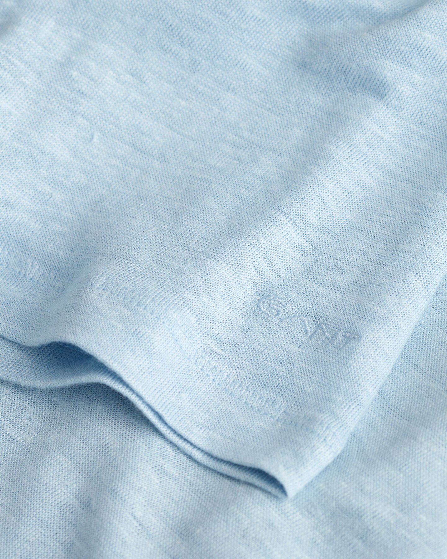 Linnen T-shirt met V-hals