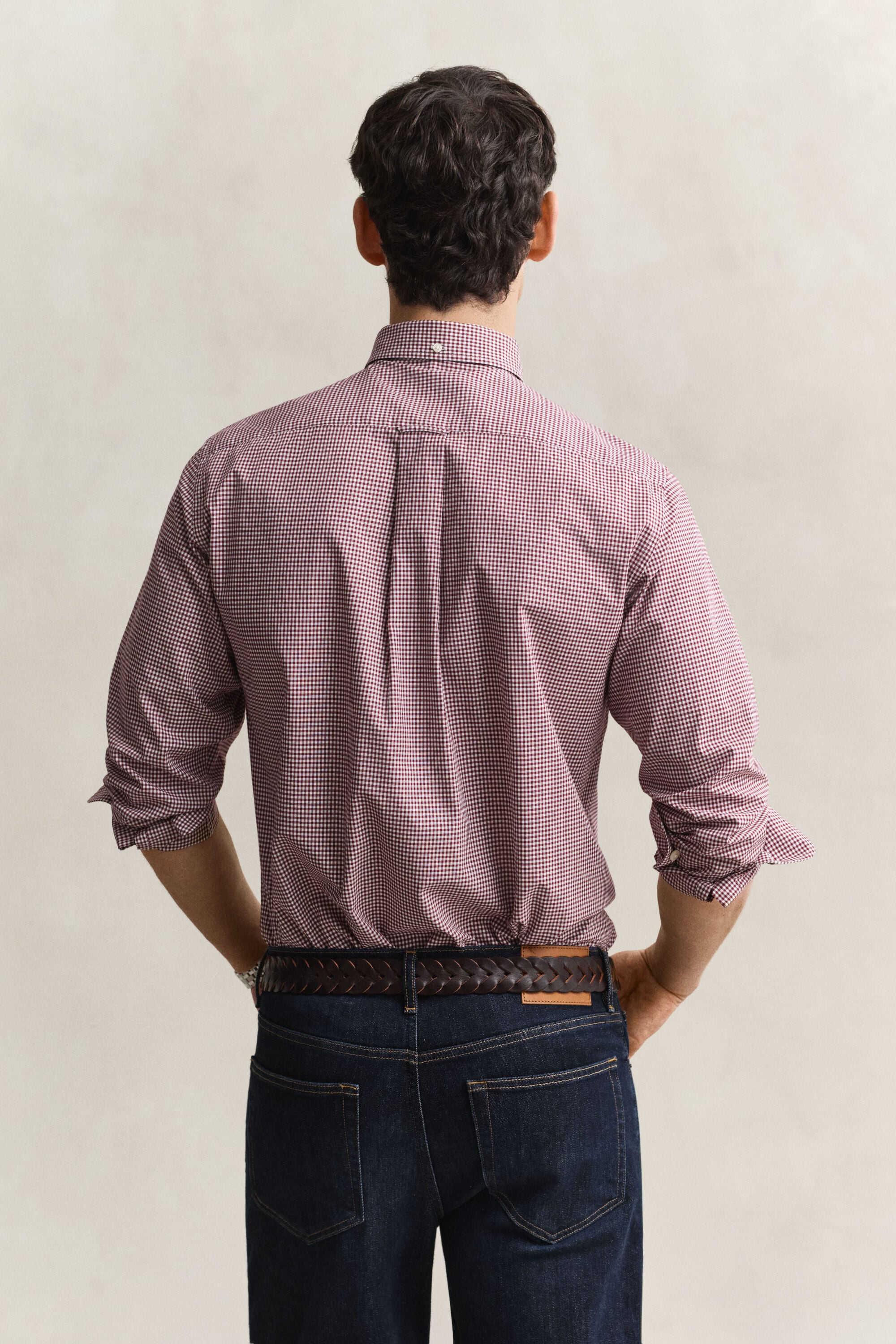 Klassiek poplin overhemd met Gingham-ruitje