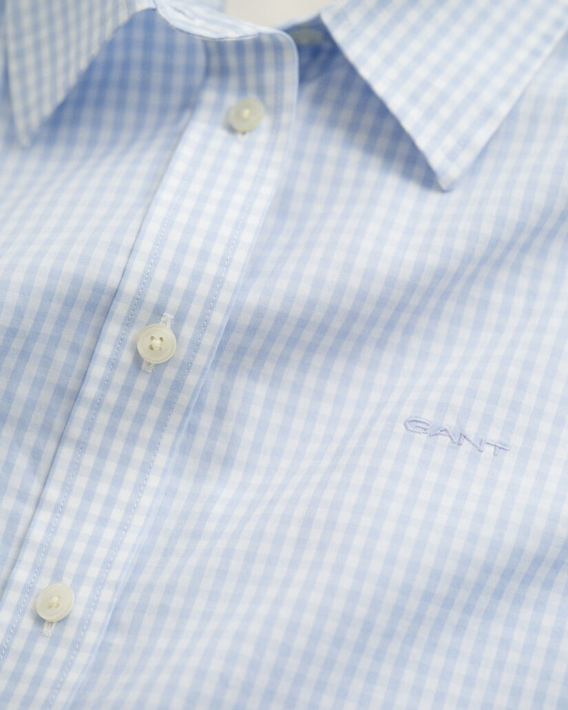 Regular Fit poplin overhemd met Gingham-ruitje