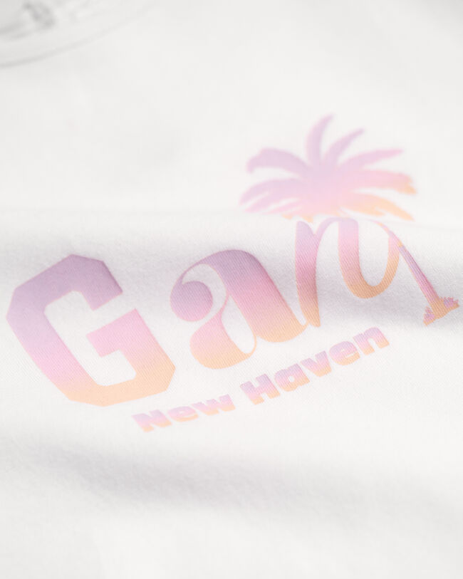 Girls Palm Print top met korte mouwen