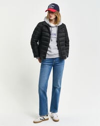 Licht donsjack met logo