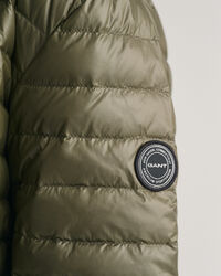 Teens glanzend lichtgewicht donsjack met wattering