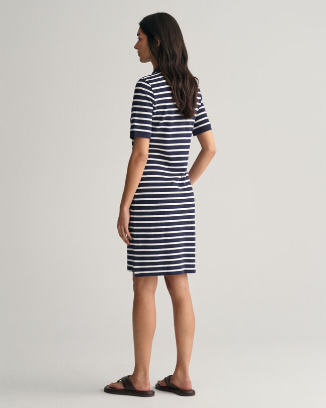 Shield piqué polojurk met strepen