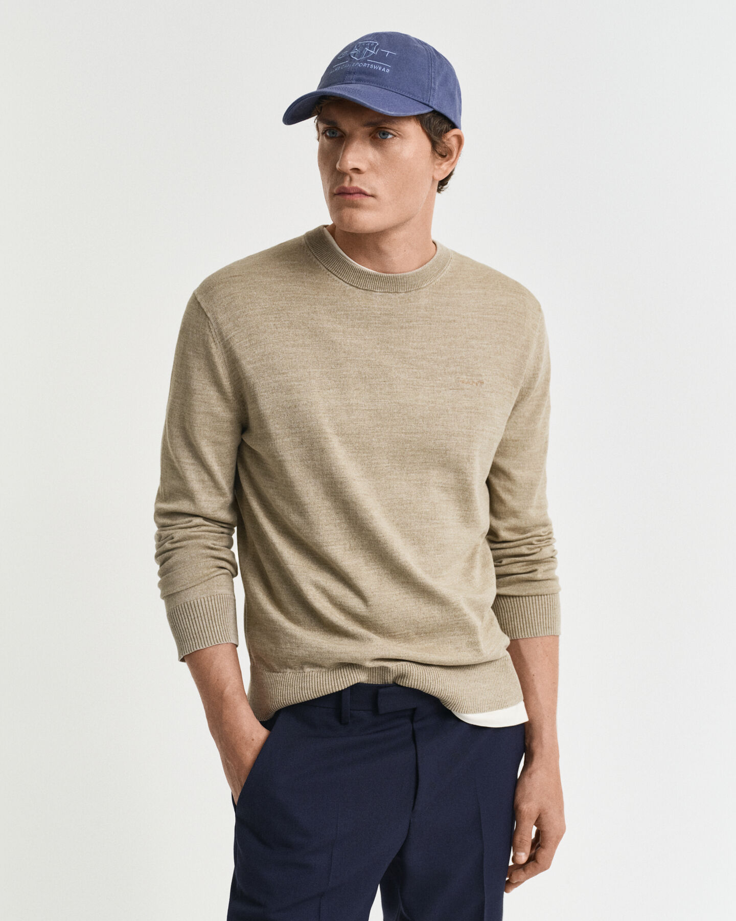 Sunfaded sweater met ronde hals