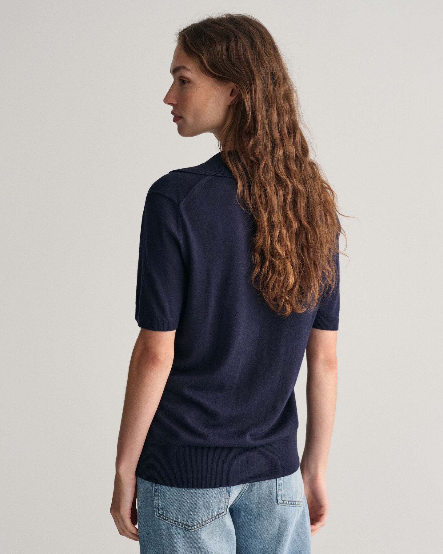 Fijngebreide Rugger met korte mouwen