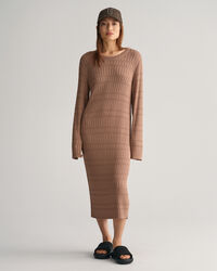 Textured gebreide jurk