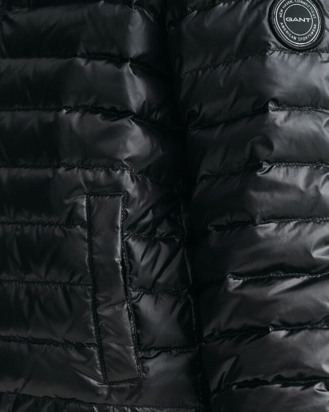 Kids glanzend lichtgewicht donsjack met wattering