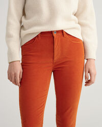 Farla Slim Fit cropped jeans van corduroy