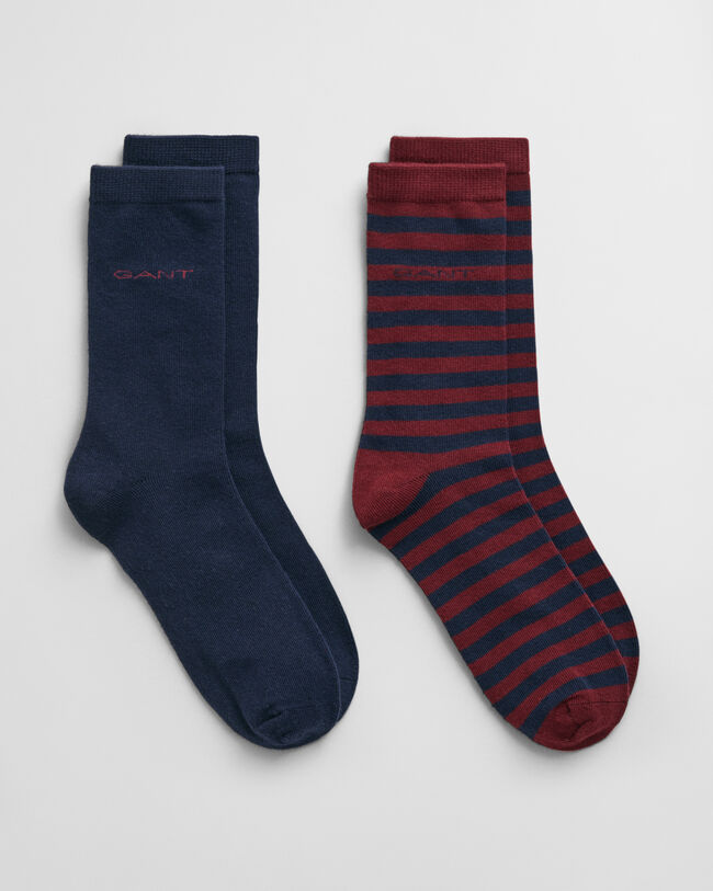 Teens set van twee paar gestreepte sokken