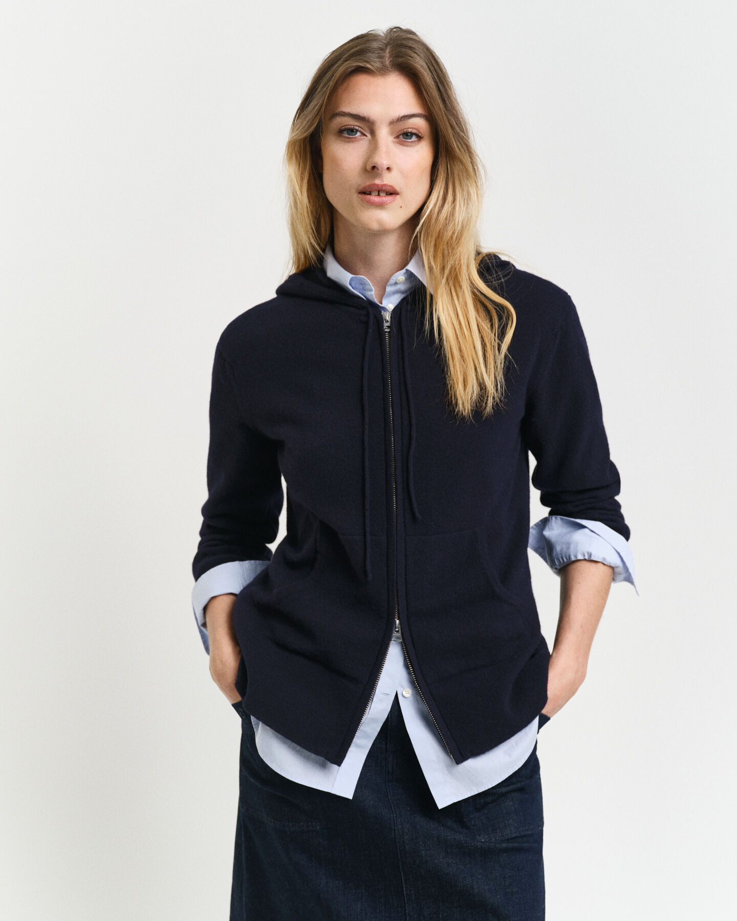 Hoodie met ritssluiting van buitengewoon zachte lamswol