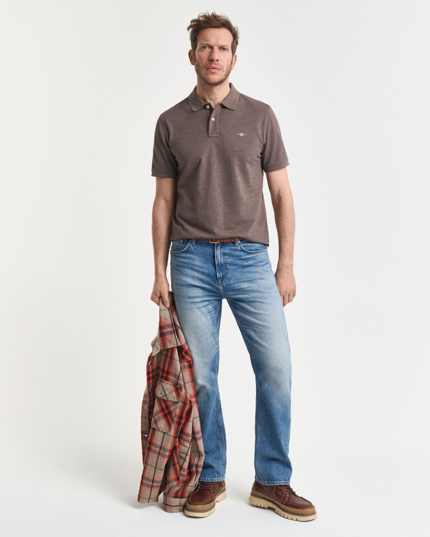 Regular Fit Shield piqué poloshirt