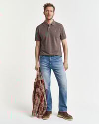 Regular Fit Shield piqué poloshirt