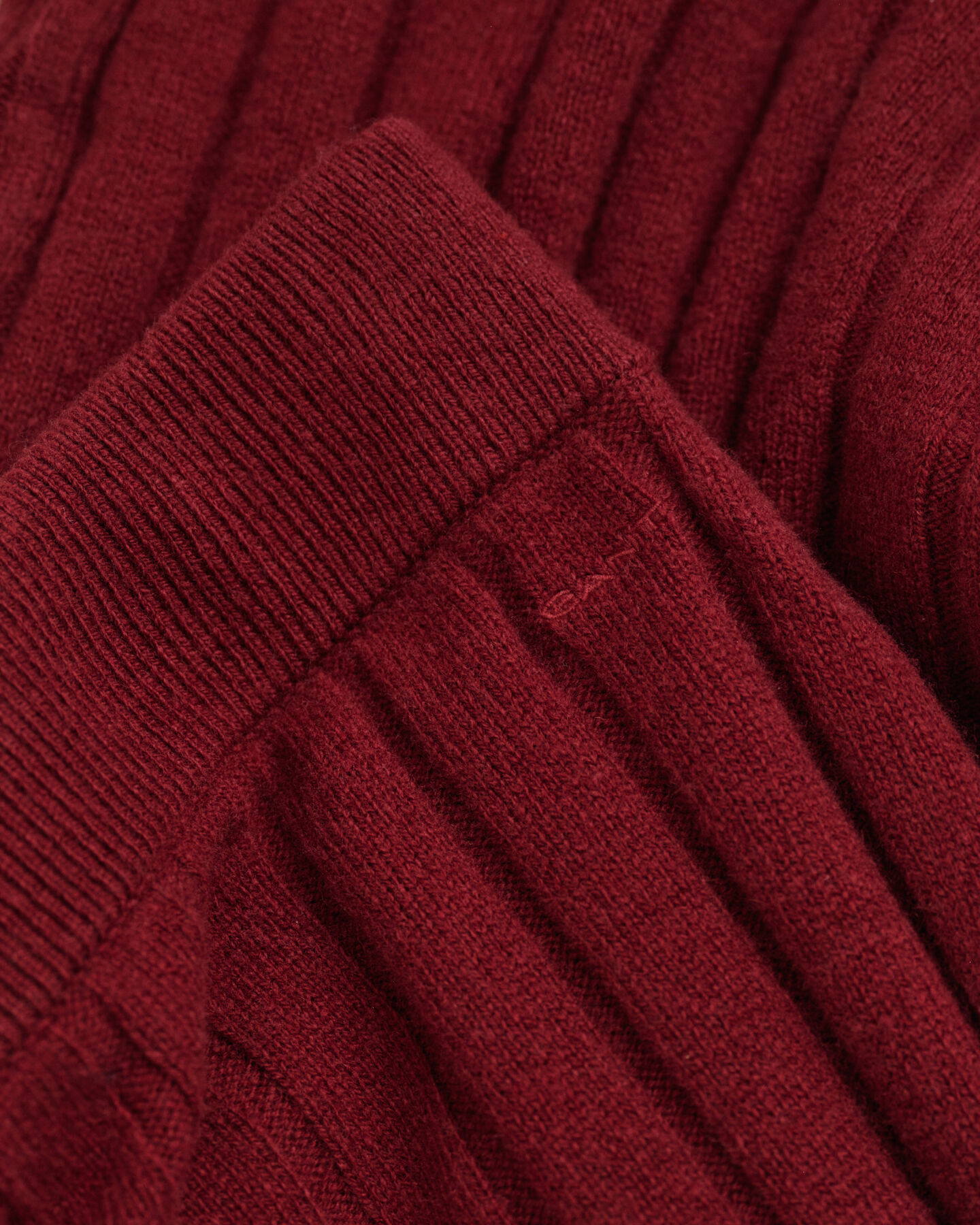 Wollen rok met brede rib