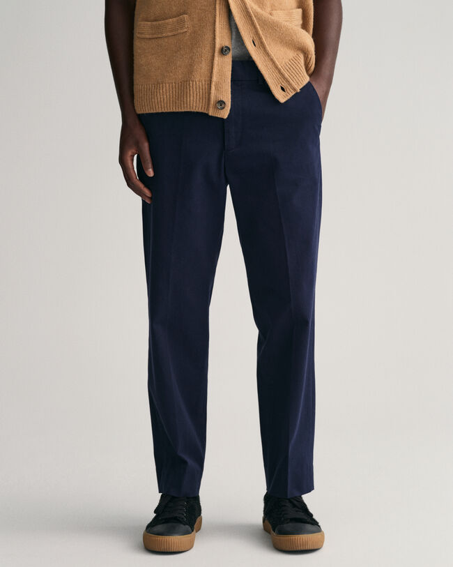 Broek van geborsteld katoen