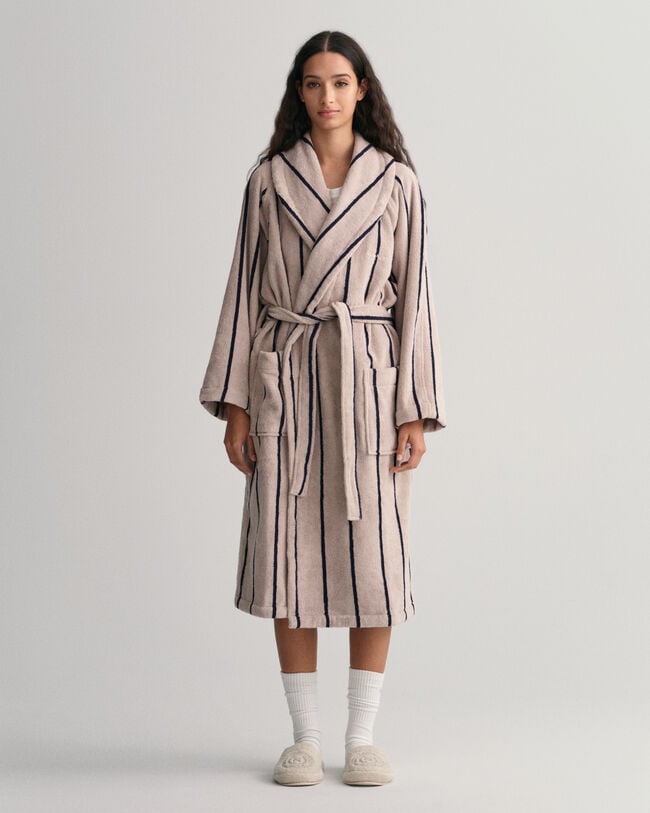 Gestreepte badjas