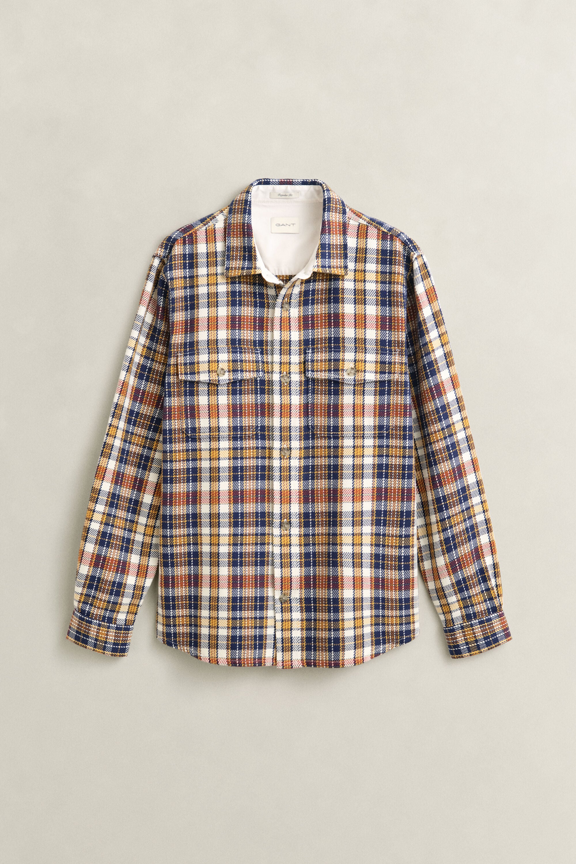 Geruit overshirt van keperkatoen