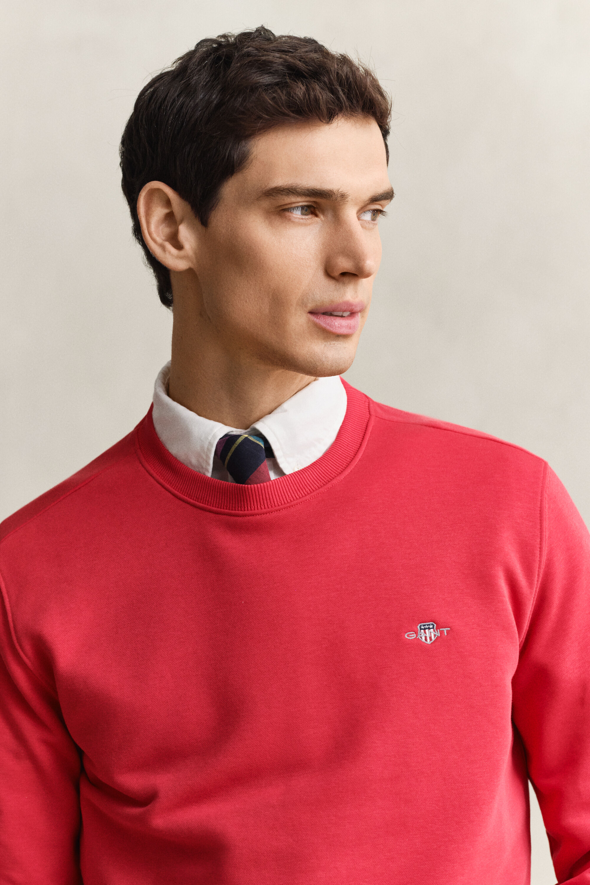 Shield sweatshirt met ronde hals