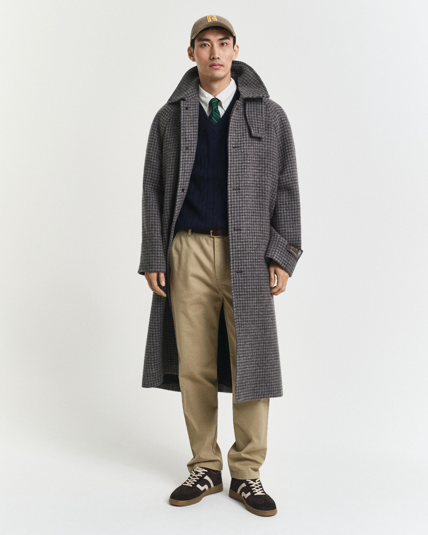 Lamswollen kabelgebreide spencer