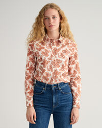 Regular Fit Paisley blouse van katoenen voile