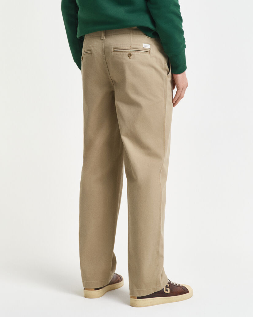 Relaxed Fit chino van katoenkeper