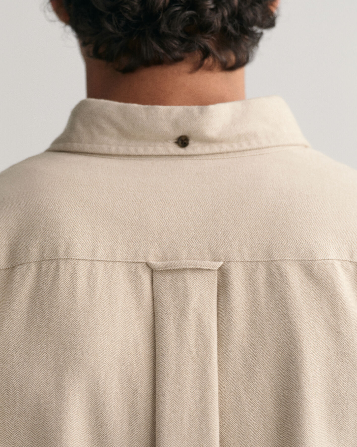 Regular Fit flanellen overhemd met visgraatmotief